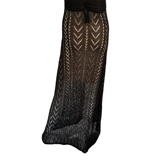 Alice Olivia Lyra Crochet Knit Maxi Dress Small Petite S/P - Picture 11 of 11